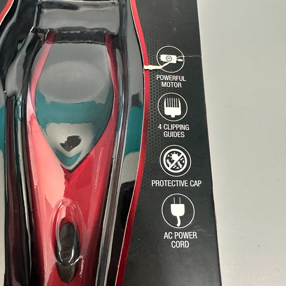 Vivitar Soft Touch Series Hair & Beard Clipping Kit Red Black PG-6000-RED New